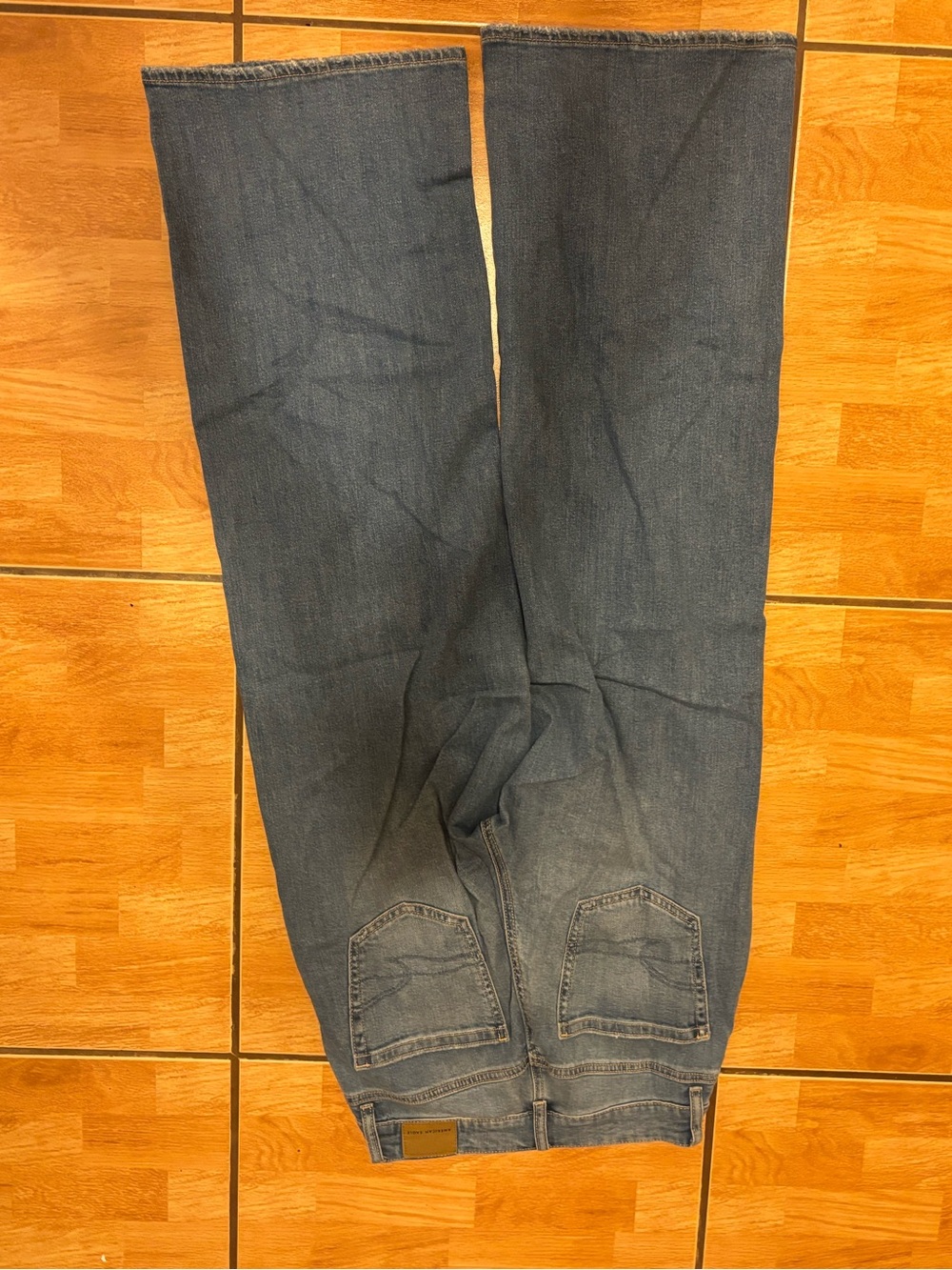 American Eagle Outfitters Women's Straight-Leg Jeans - Dark Blue Wash